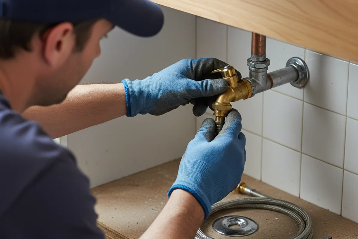 Shutoff valve and fitting work during Faucet and Fixture Repair in S Coffeyville